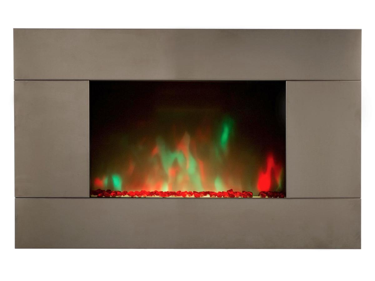 Chimenea electrica con efecto llama muy real Pure Inox