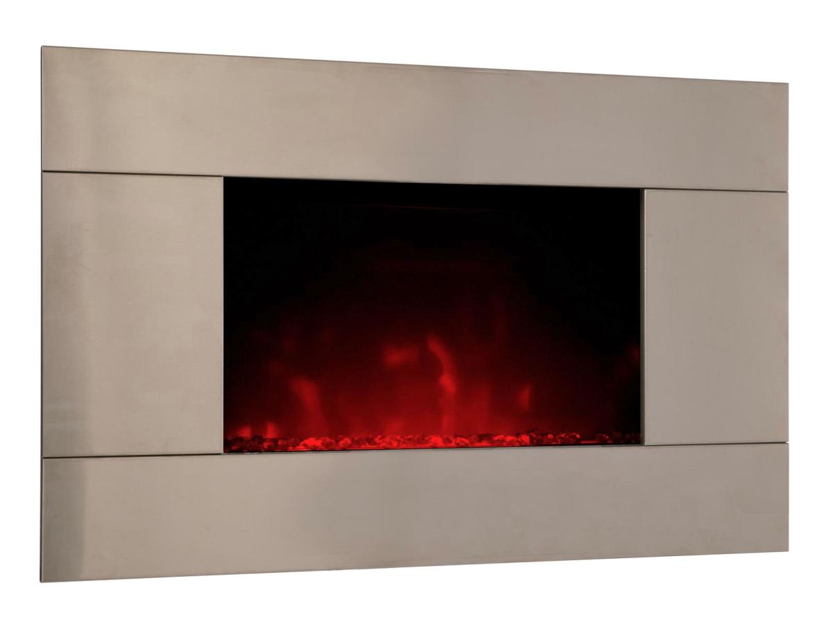 Chimenea electrica con efecto llama muy real Pure Inox