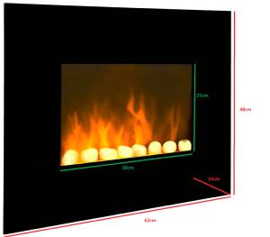 Chimeneas electricas con calefactor y efecto fuego CL-039