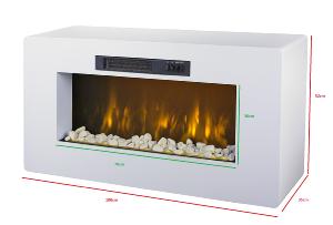 Chiminea electrica decorativa función mueble televisión MERIBEL