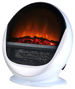 Chimenea eléctrica con calefactor POP Blanco