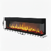 Chimenea electrica 3D encastrable de 178 cm - CL-294
