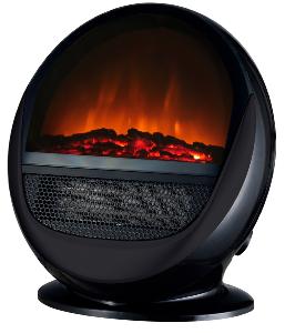 Chimenea eléctrica con calefactor POP Negro